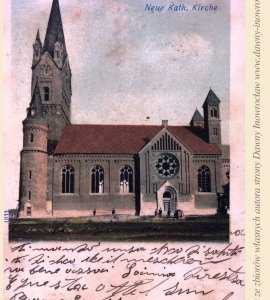 Kościół Zwiatowania NMP - 2 października 1902 roku - Kościół Zwiastowania NMP w Inowrocławiu.
Pocztówka wysłana 2 października 1902 roku.
Inowrazlaw. Neue Katch. Kirche