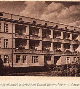 Sanatorium nr 1 - 1954 rok - Inowrocław Sanatorium nr 1.Fot. St. Laskowski
Pocztówka wydana w 1954 roku.Wydawnictwo "Sport i Turystyka" - Warszawa.