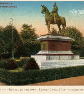 Pomnik Wilhelma - 14 marca 1918 roku - Inowrocław. Pomnik Wilhelma.
Pocztówka wysłana 14 marca 1918 roku.
Hohensalza. Kaiser Wilhelm-Denkmal