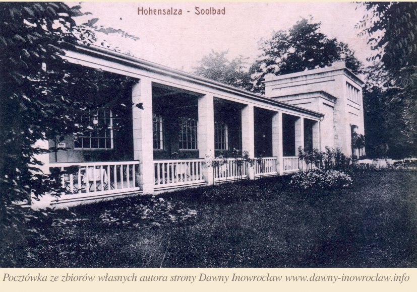 Pijalna wód - 1914 rok - Pijalnia wód
Inowrocław. Solanki.Hohensalza. Soolbad.
Pocztówka wysłana 28 listopada 1914 roku.