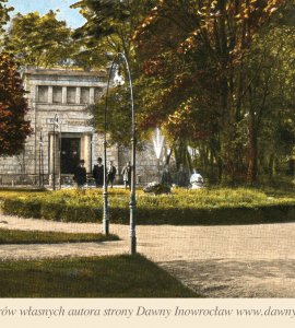 Fragment parku solankowego - 3 sierpnia 1929 roku - Inowrocław - Fragment parku solankowego
Nakładem Księgarni Hermes w Inowrocławiu
Pocztówka wysłana 3 sierpnia 1929 roku