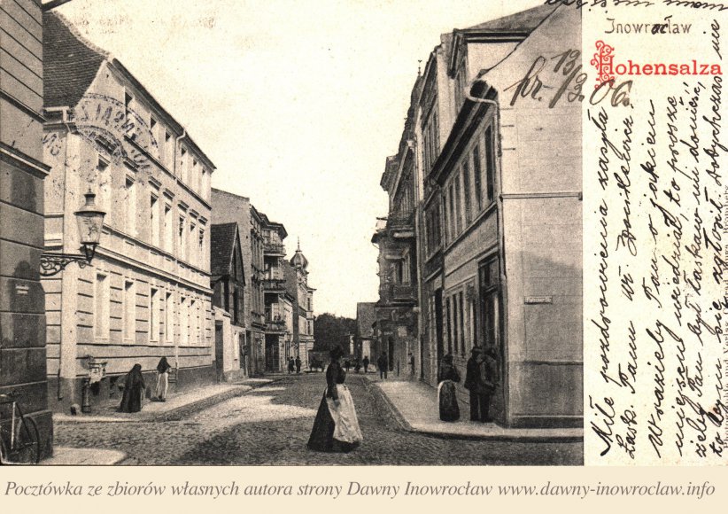 Ulica Kościuszki - 1906 rok - Piękna pocztówka z 1906 roku, przedstawiająca ulicę Kościuszki.