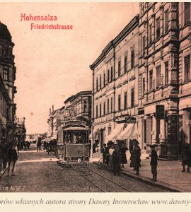 Ulica Królowej Jadwigi - 12 październik 1914 - Inowrocławska Królówka.
Pocztówka oznaczona datą 12 październik 1914.
Hohensalza. Friedrichstrasse.