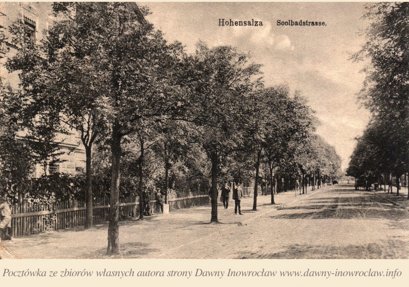 Solankowa - 18 maja 1915 roku - Inowrocław. Ulica Solankowa
Hohensalza. Soolbadstrasse.
Pocztówka wysłana 18 maja 1915 roku.