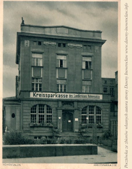 Ulica Toruńska - Bank Cesarski - Hohensalza. Kreissparkasse.
HOH. 010, Verlag Heinrich Hoffmann, Posen