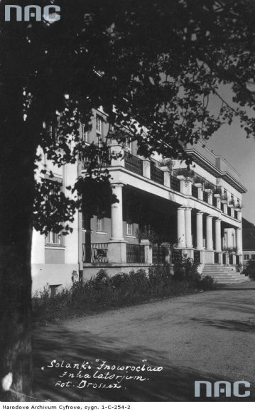 Zakład Przyrodoleczniczy w Inowrocławiu. Budynek inhalatorium. - Fotografia z roku 1936.